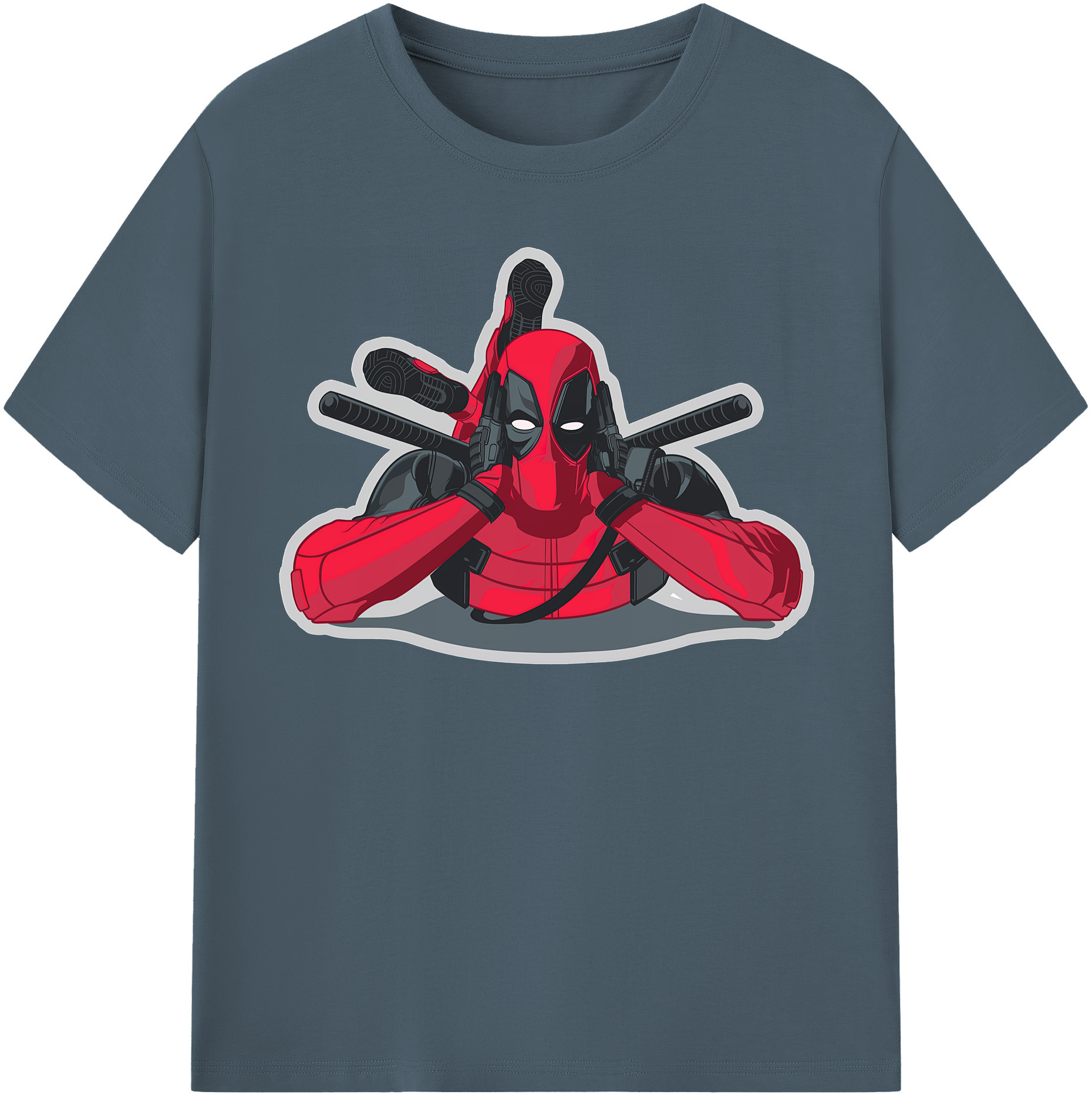 （画像用） Deadpool デッドプール 綿100％半袖Tシャツ（フロントプリント）